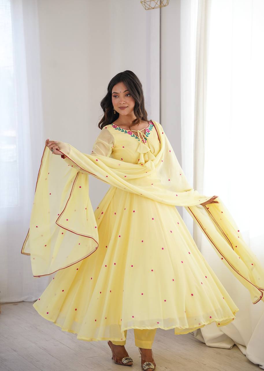 Soft Sunshine Anarkali Suit Set