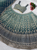 Radiant exquisite bridal lehenga choli set with sequin embroidery
