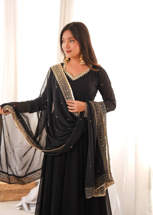 Black Majesty Festive Gown Set
