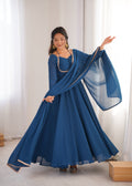 Graceful Festive Gown With Dupatta