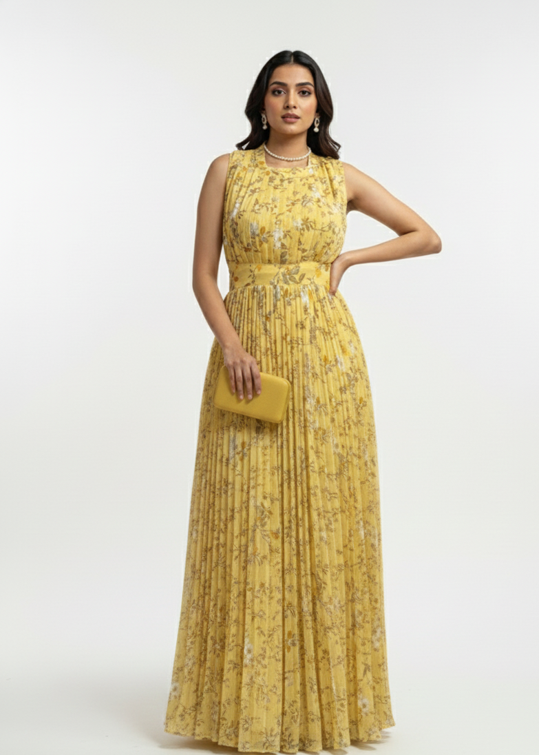 Blooming Floral Printed Maxi Dress
