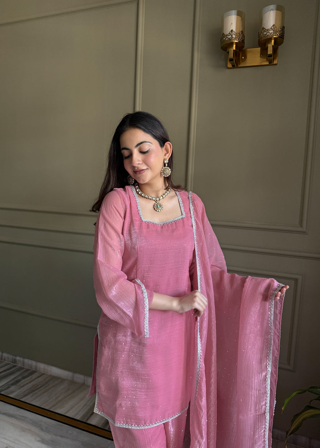 Blush Pink Farshi Salwar Suit