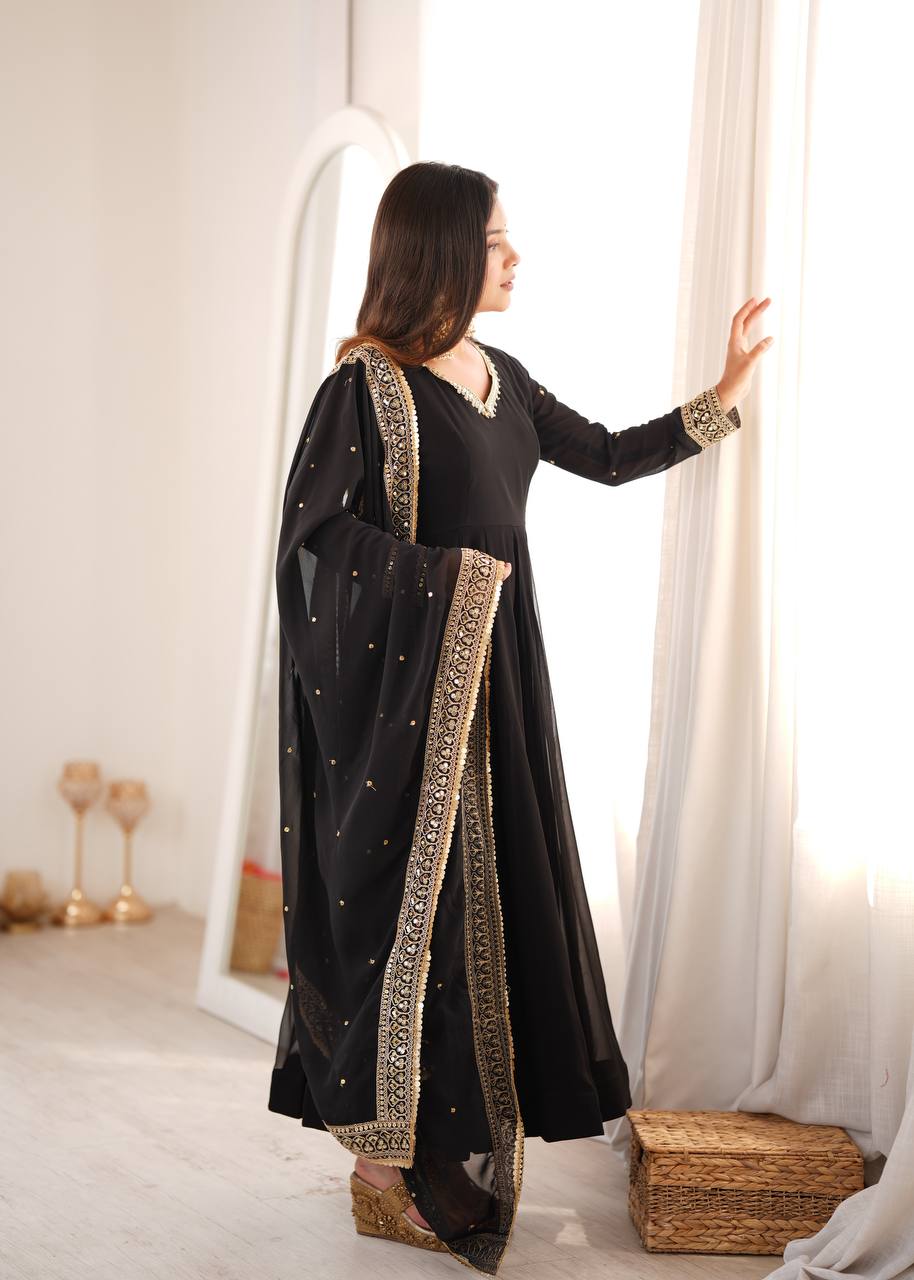 Black Majesty Festive Gown Set