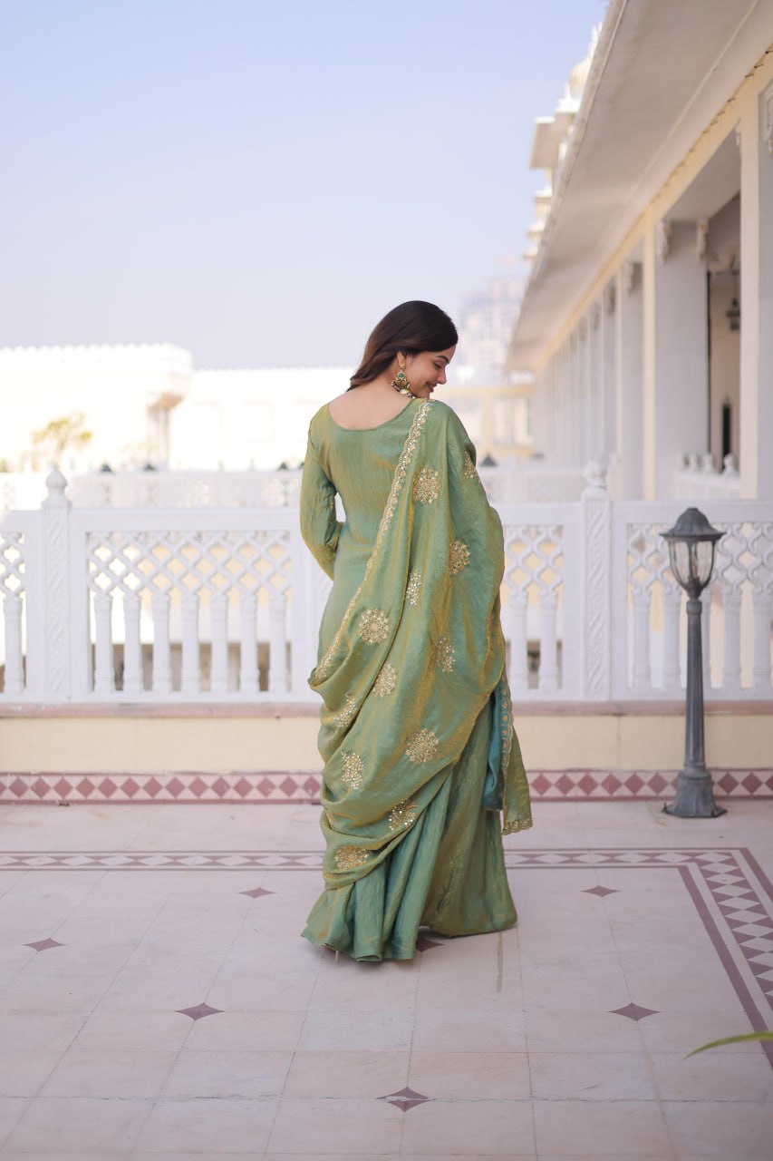 Majestic Zari Work Sharara Set