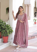 Elegance Multithread Embroidered Gown