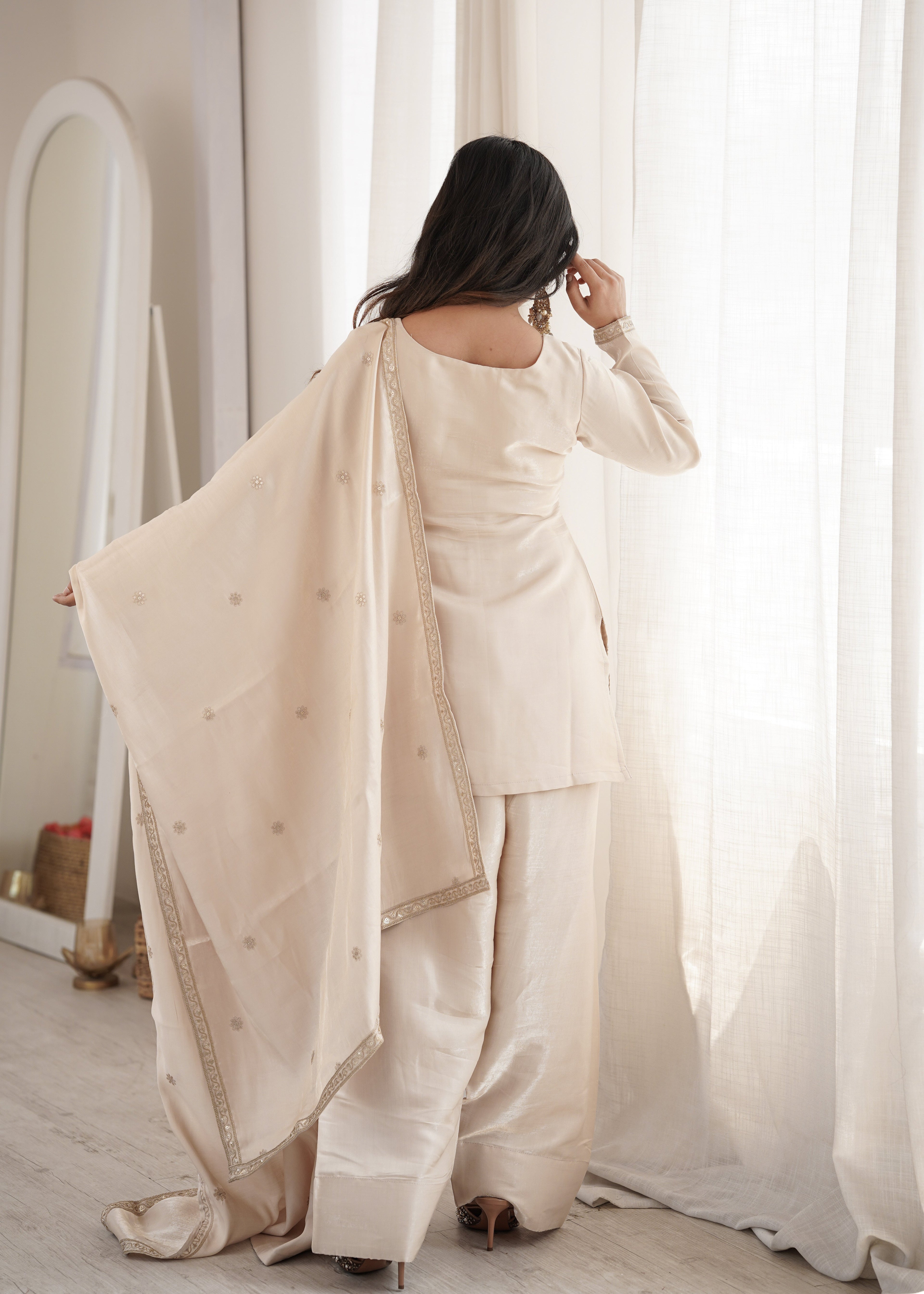 Ivory Majesty Farshi Shalwar Set