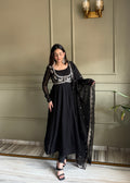 Midnight Noir Zari Work Anarkali