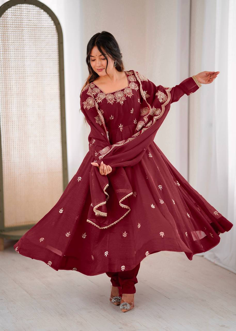 Regal Embroidered Designer Anarkali