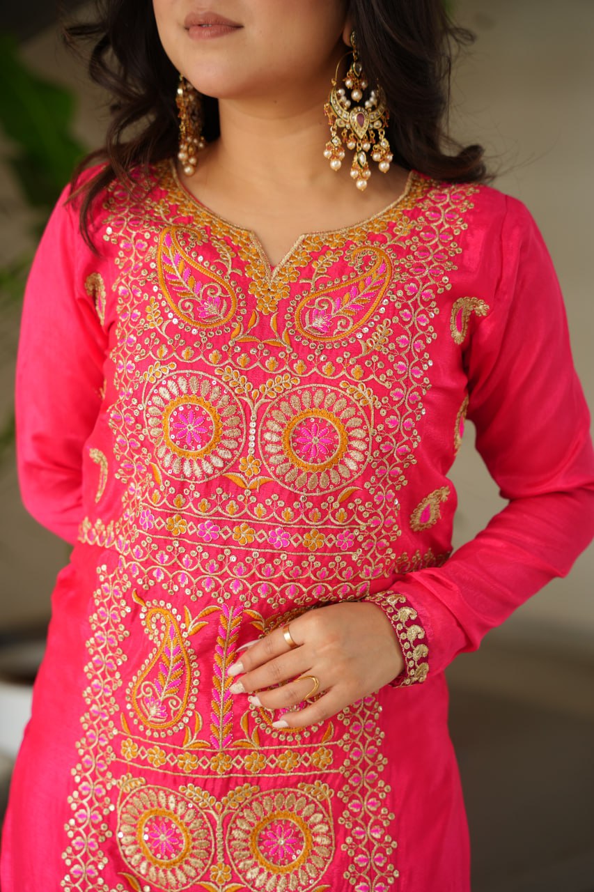 Classic Multi Thread Embroidered Festive Fit