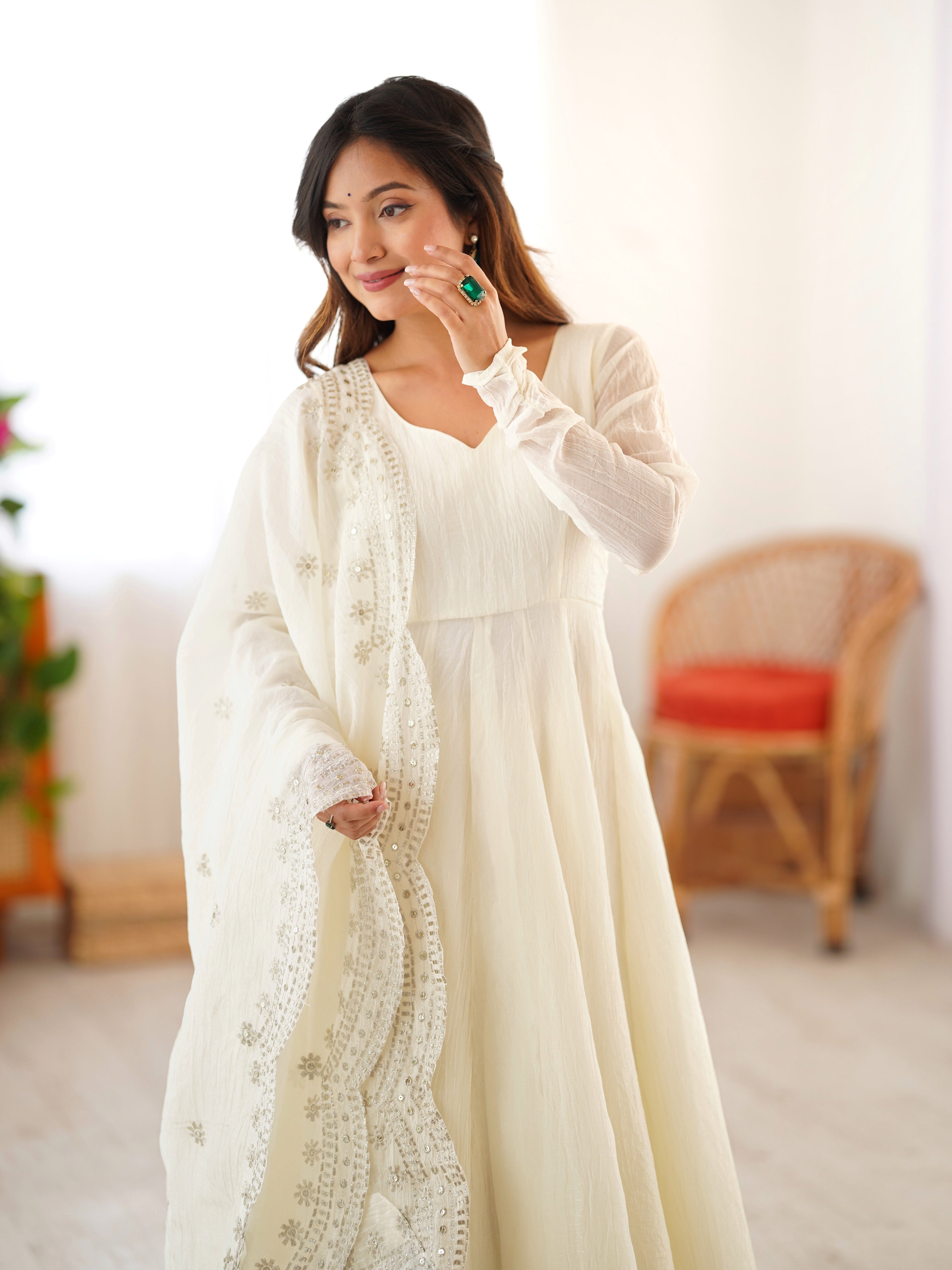 Mystic Glow Sequined Anarkali Set