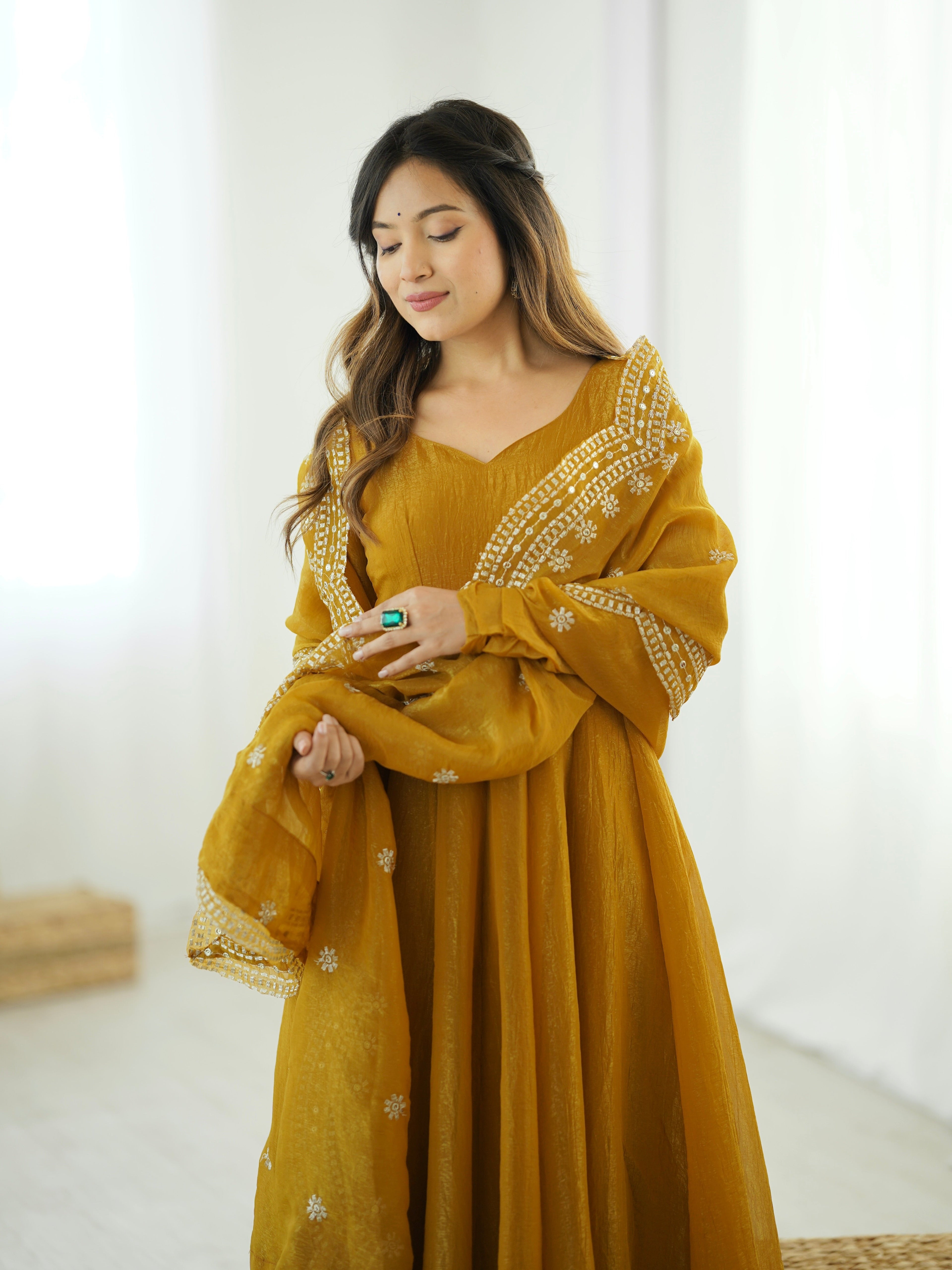 Mystic Glow Sequined Anarkali Set