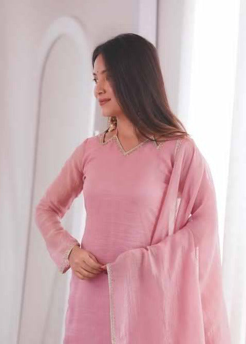 Soft Rose Farshi Suit Set