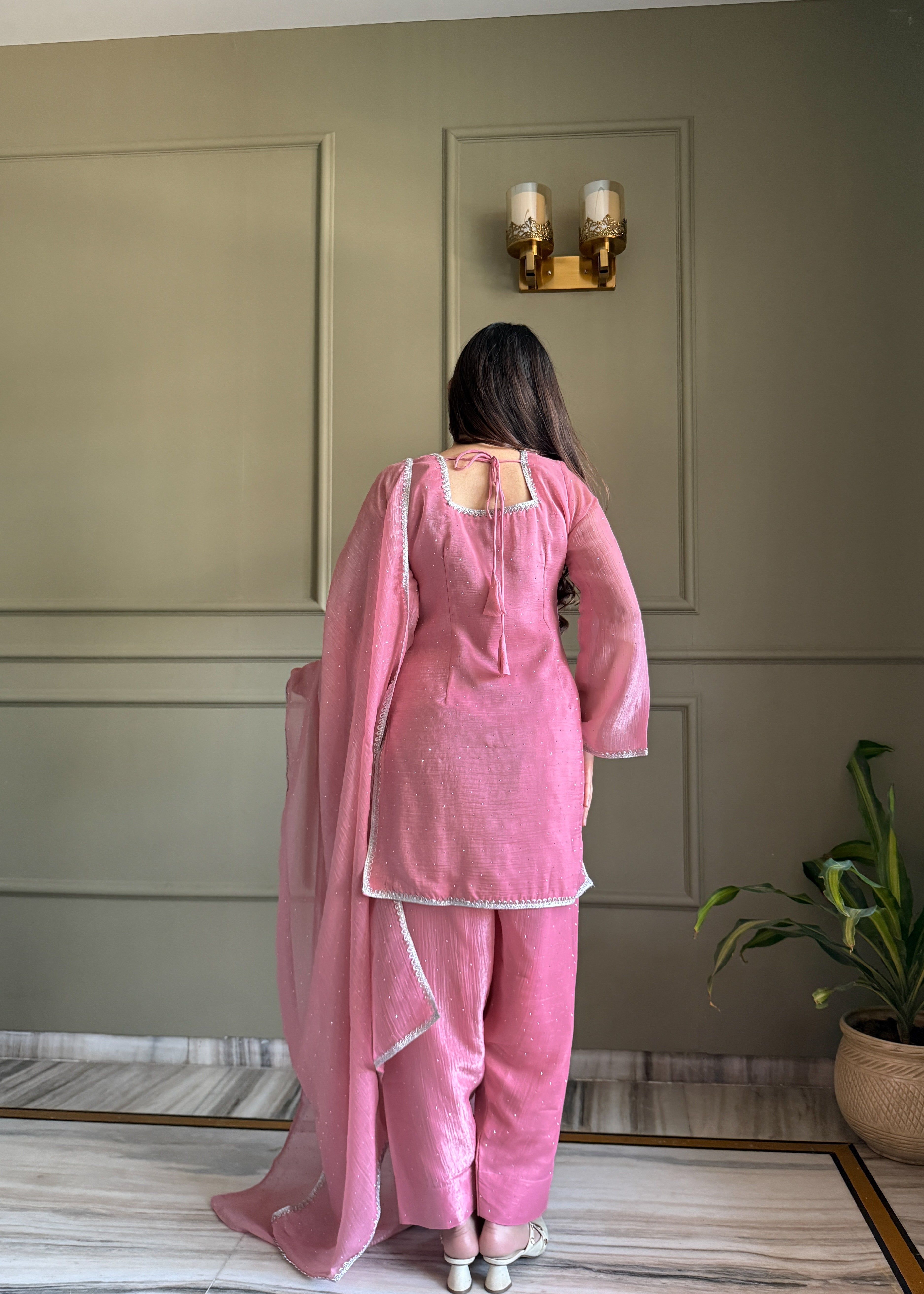 Blush Pink Farshi Salwar Suit