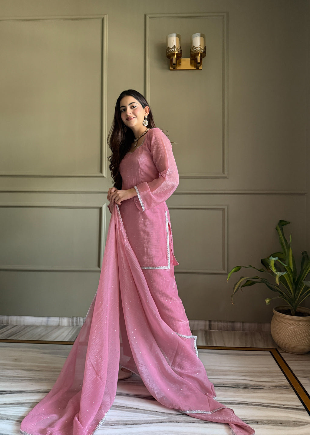 Blush Pink Farshi Salwar Suit