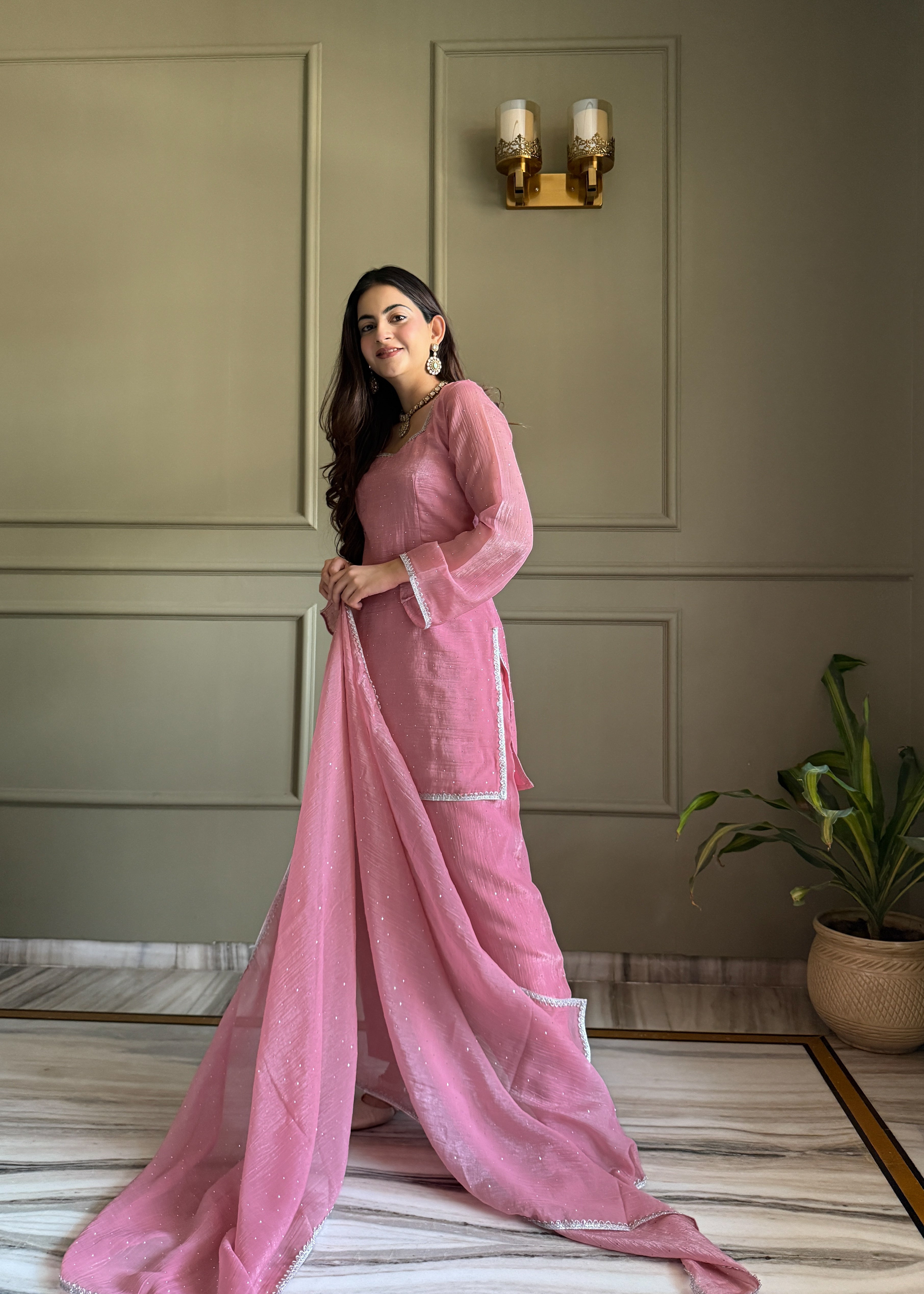 Blush Pink Farshi Salwar Suit