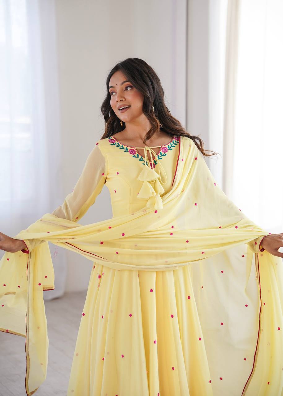 Soft Sunshine Anarkali Suit Set