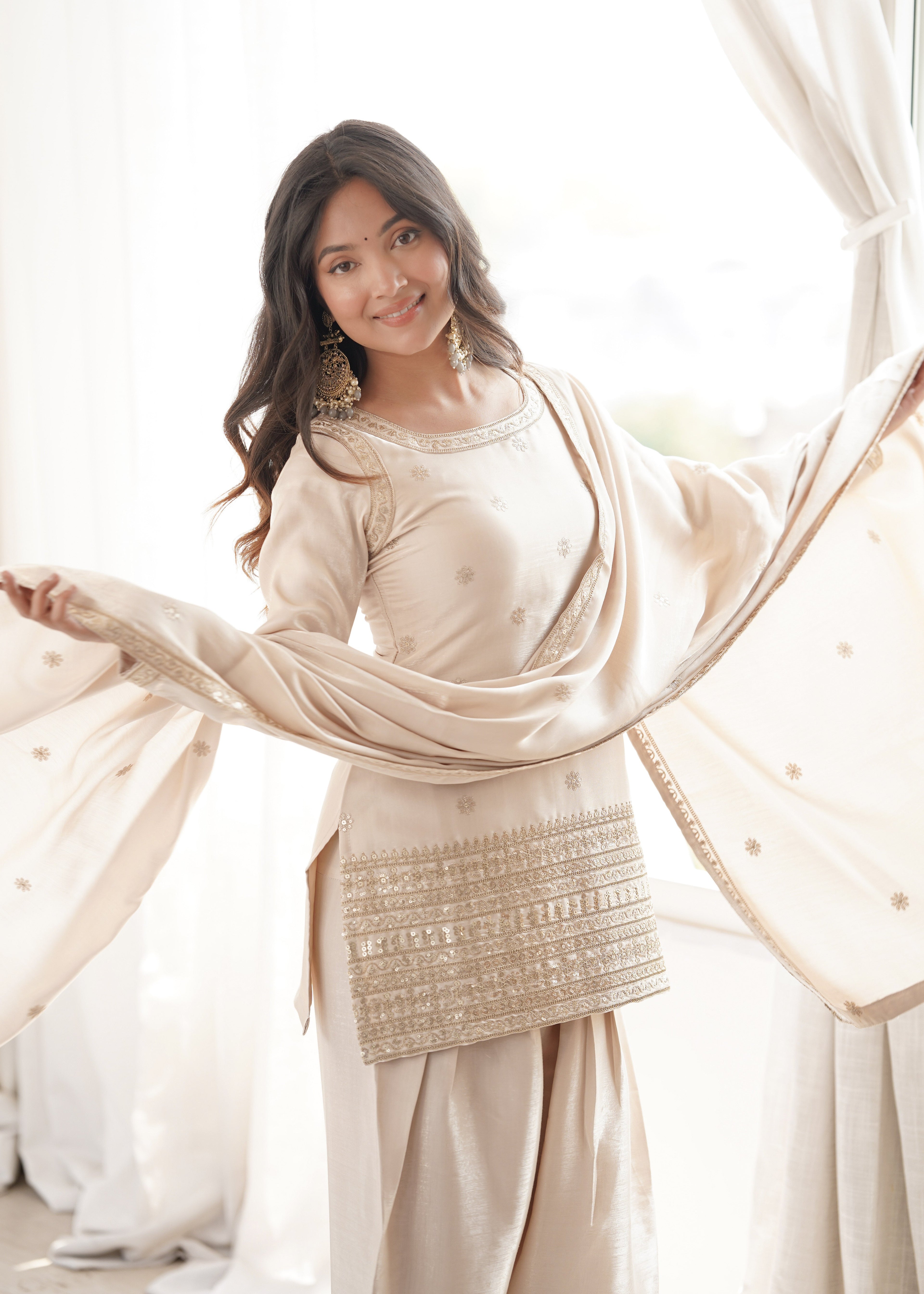 Ivory Majesty Farshi Shalwar Set
