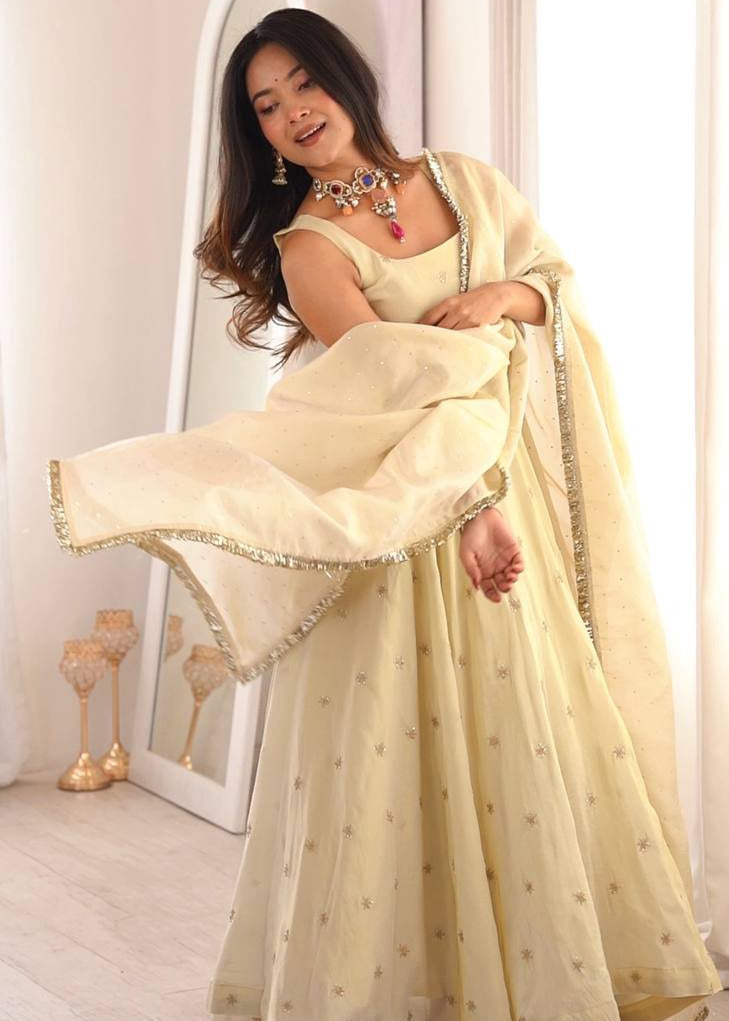 Celestial Ivory Festive Gown Set