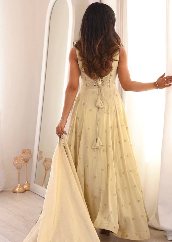 Celestial Ivory Festive Gown Set