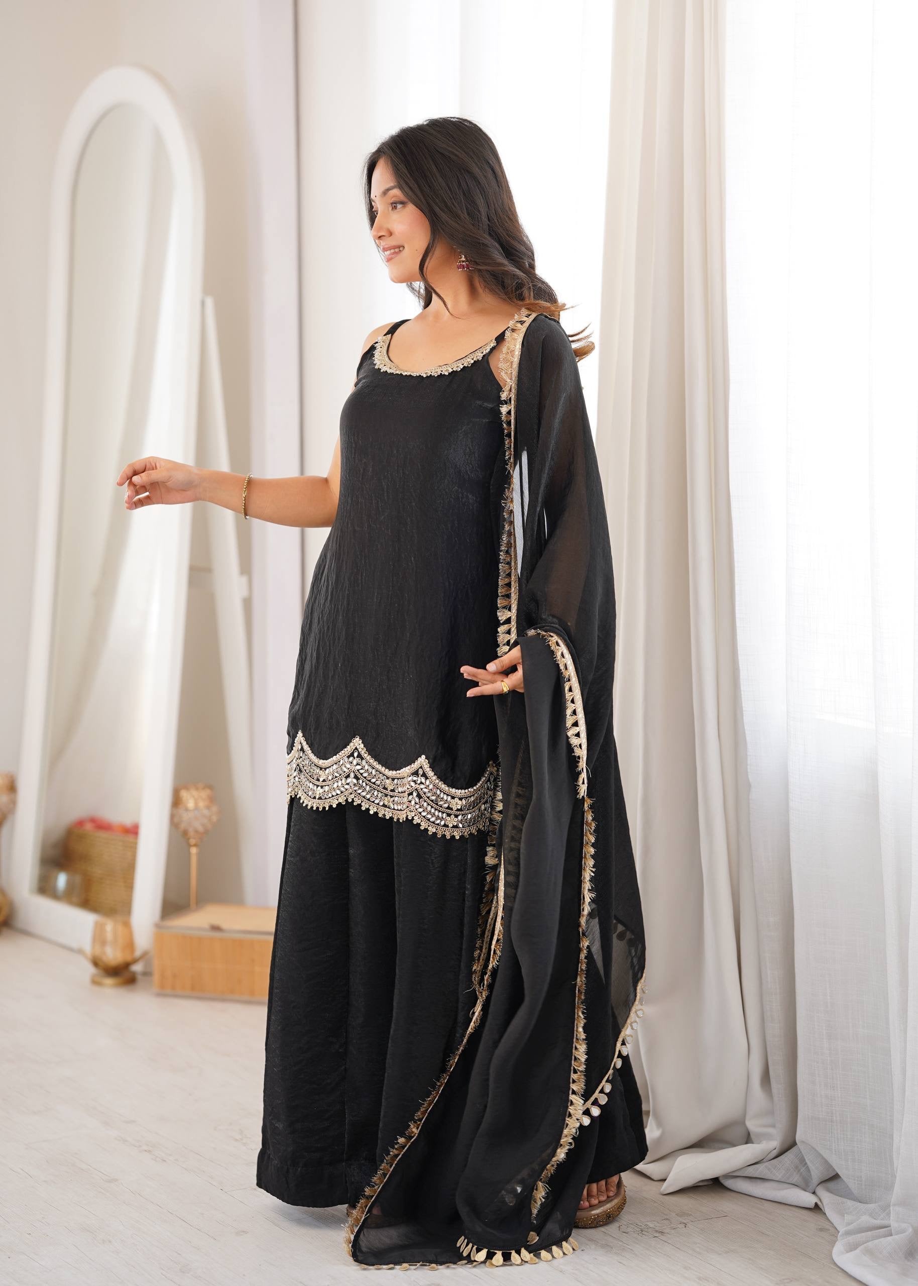Midnight Muse Sharara Suit Set