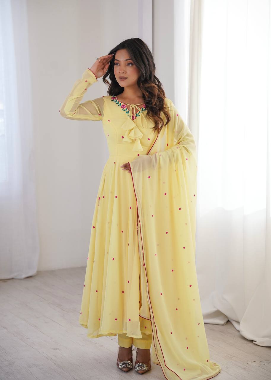 Soft Sunshine Anarkali Suit Set