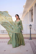 Majestic Zari Work Sharara Set