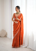 Rangrez Sequins Embroidered Saree