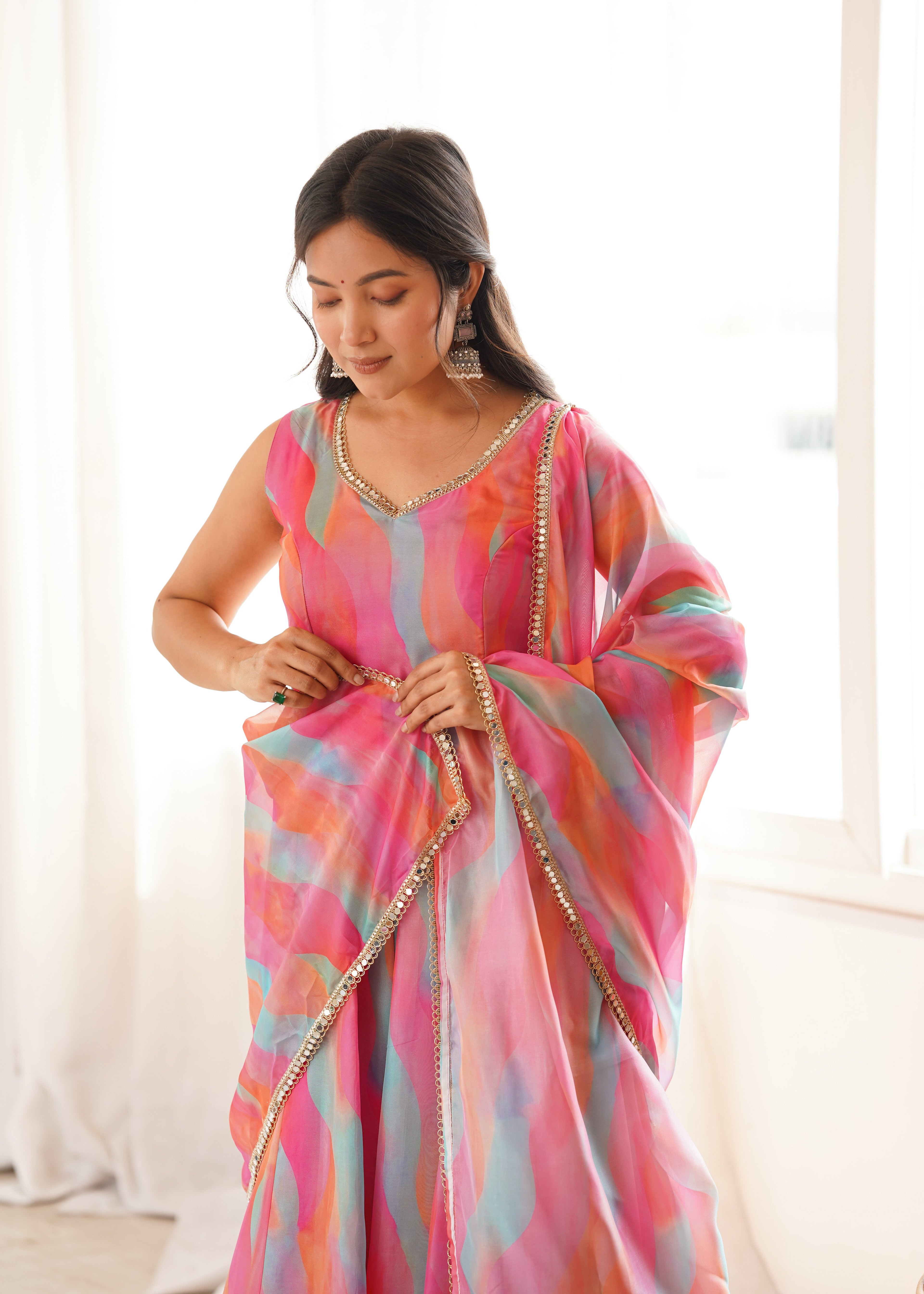 Rainbow Mist Festive Gown Set