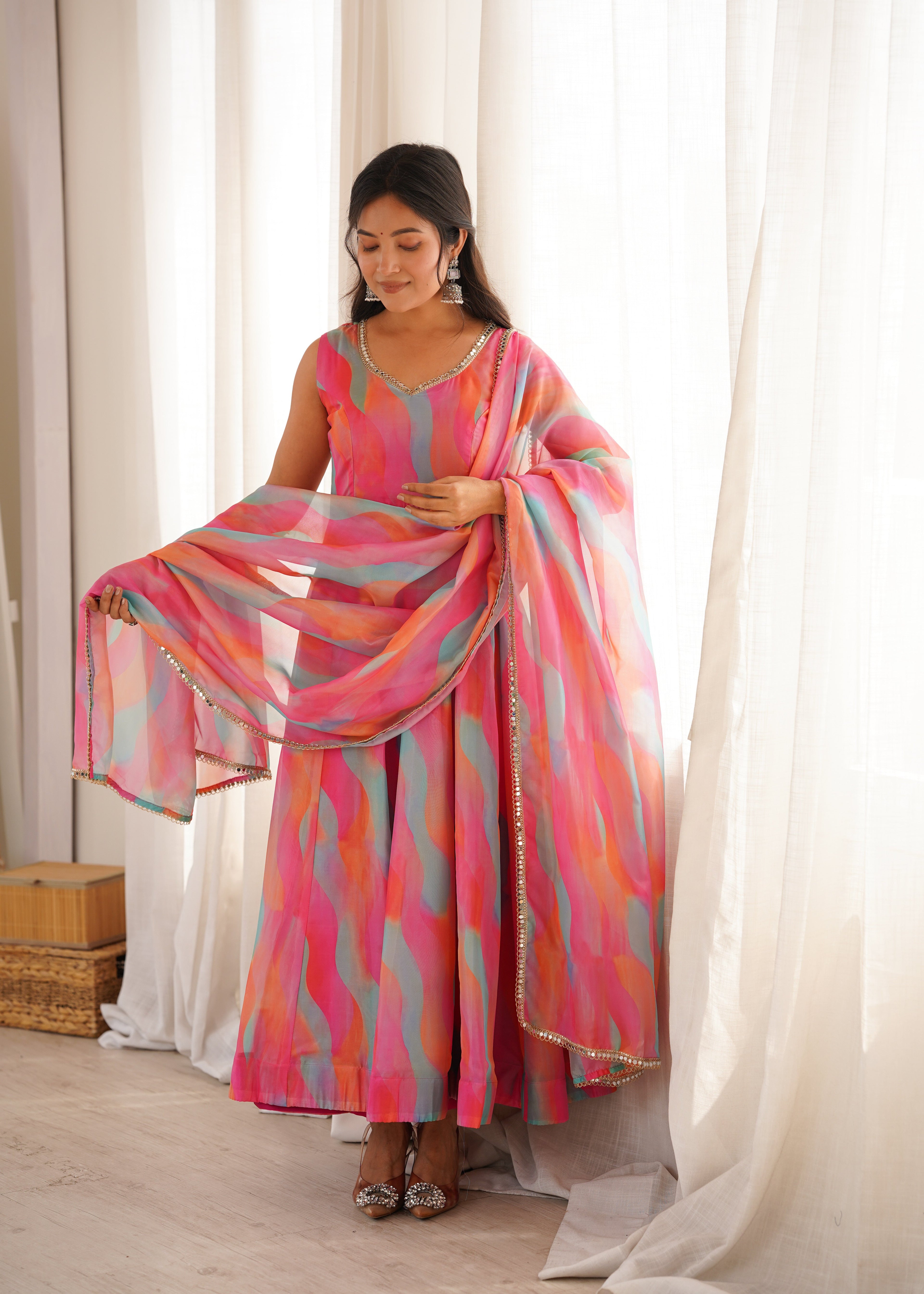 Rainbow Mist Festive Gown Set