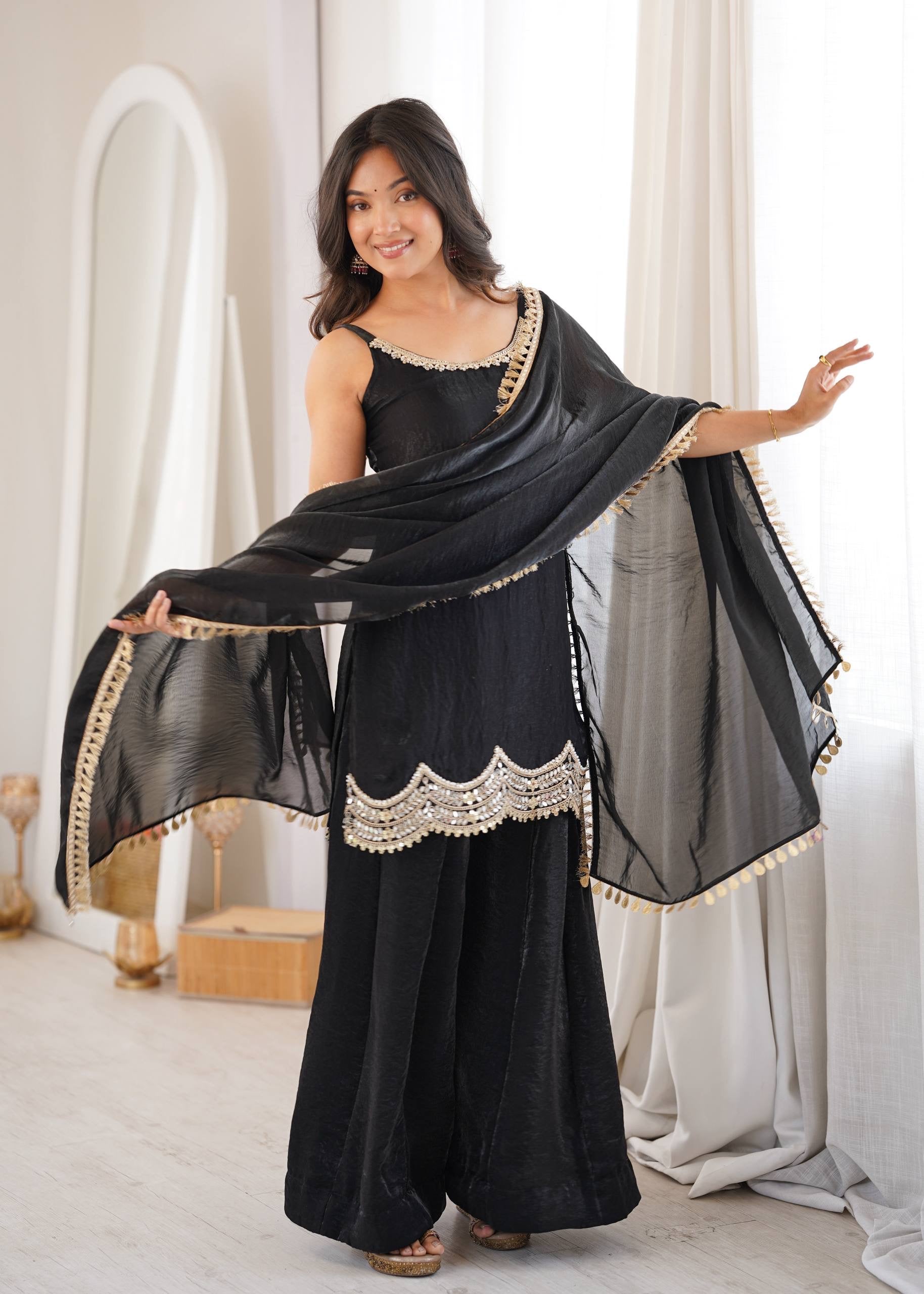 Midnight Muse Sharara Suit Set