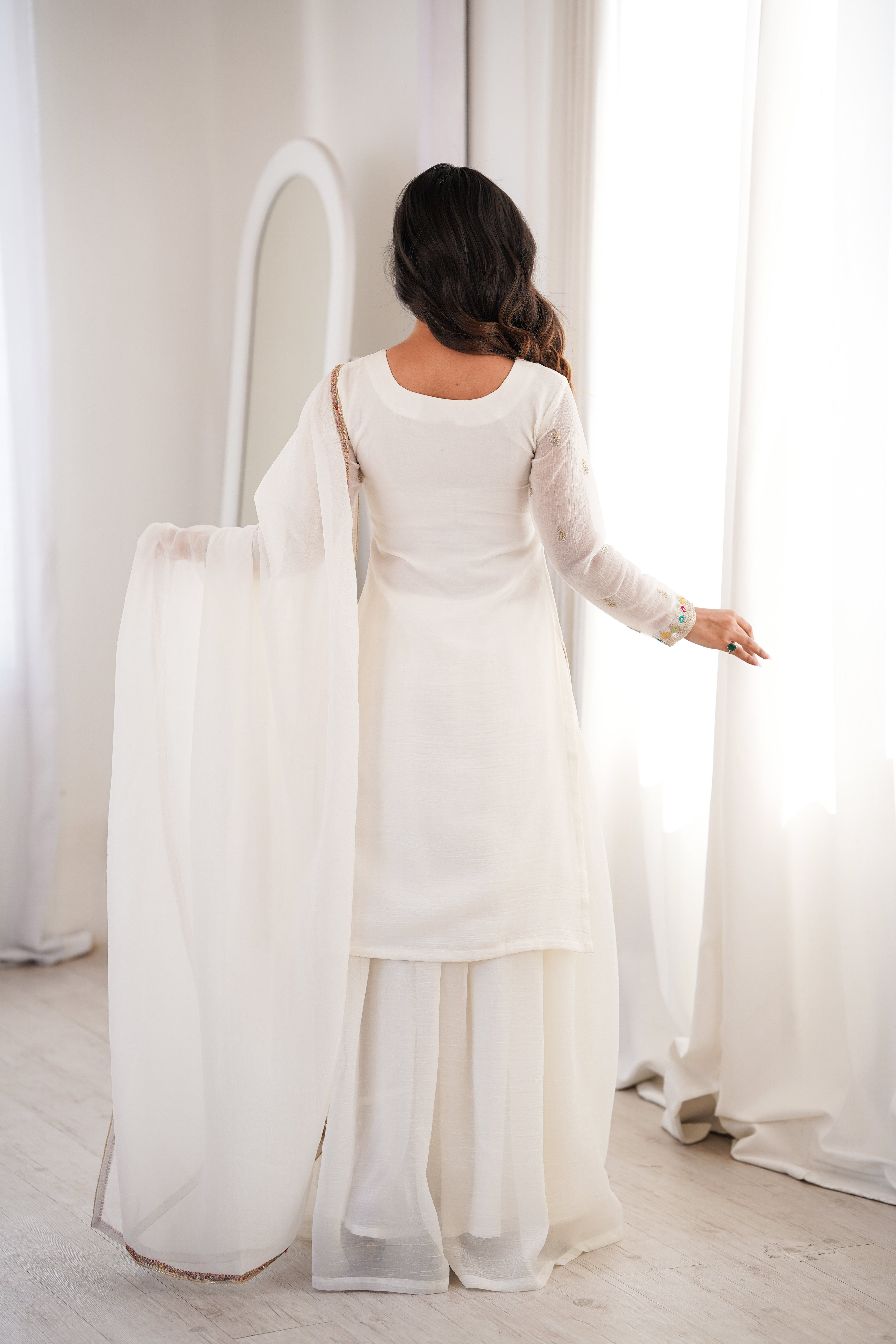 Swan Glow Festive Sharara Set