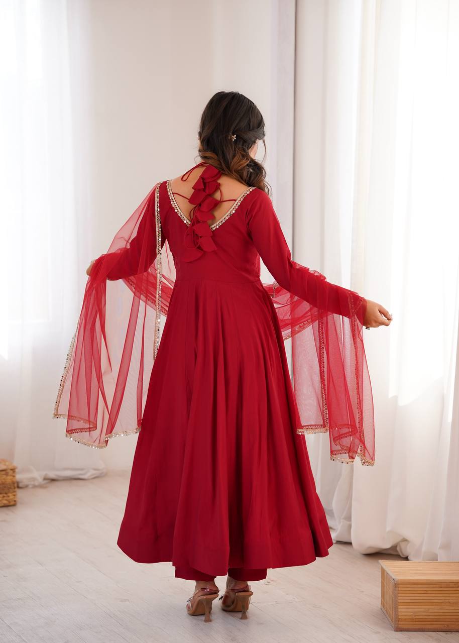 Chanderi Grace Flare Anarkali Set