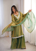 Zeenat Green Kurta Sharara Set