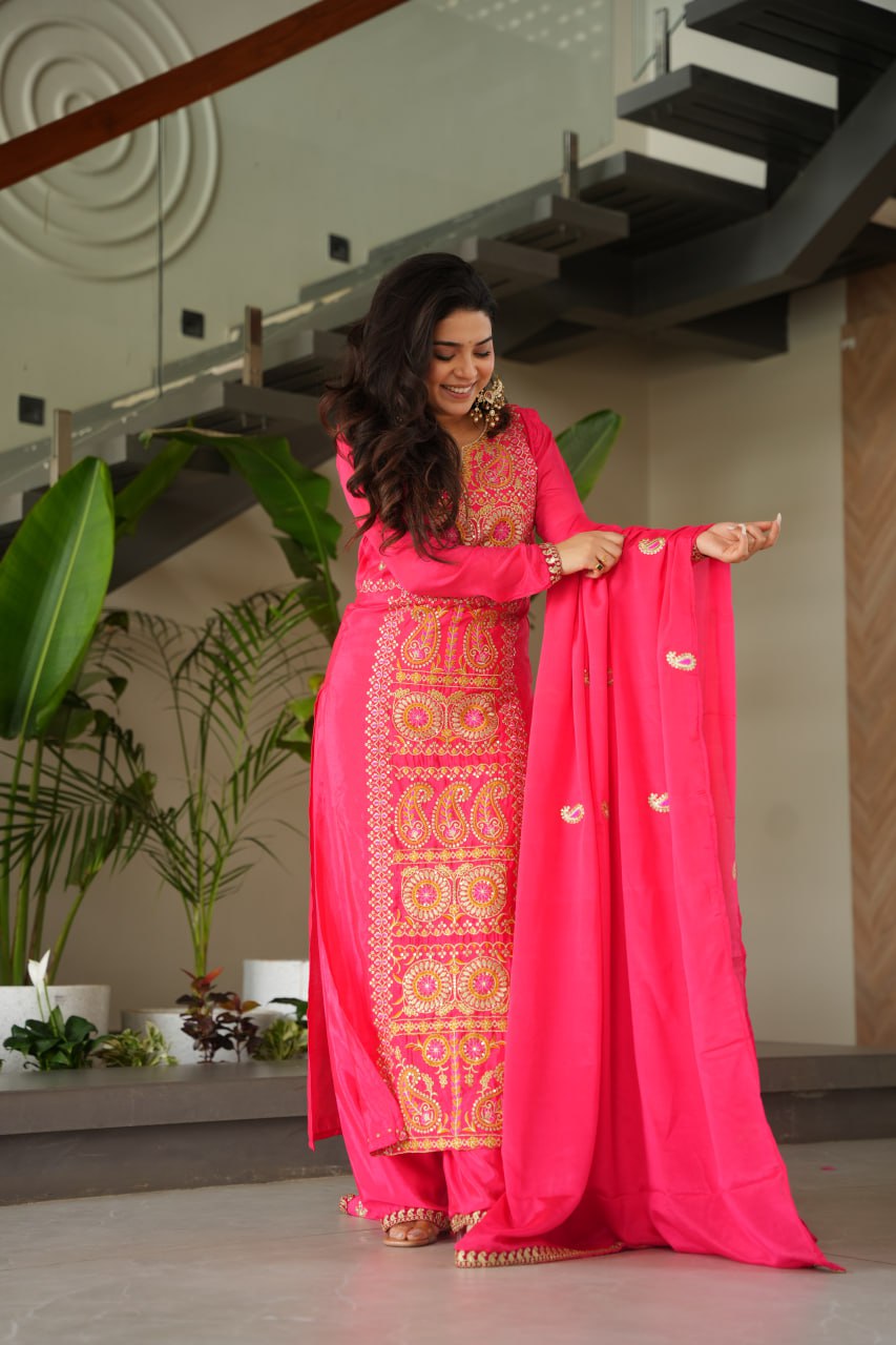 Classic Multi Thread Embroidered Festive Fit