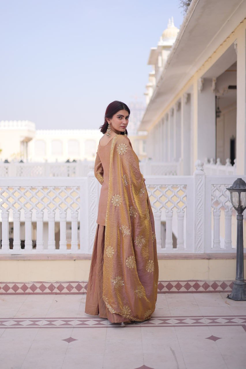Majestic Zari Work Sharara Set