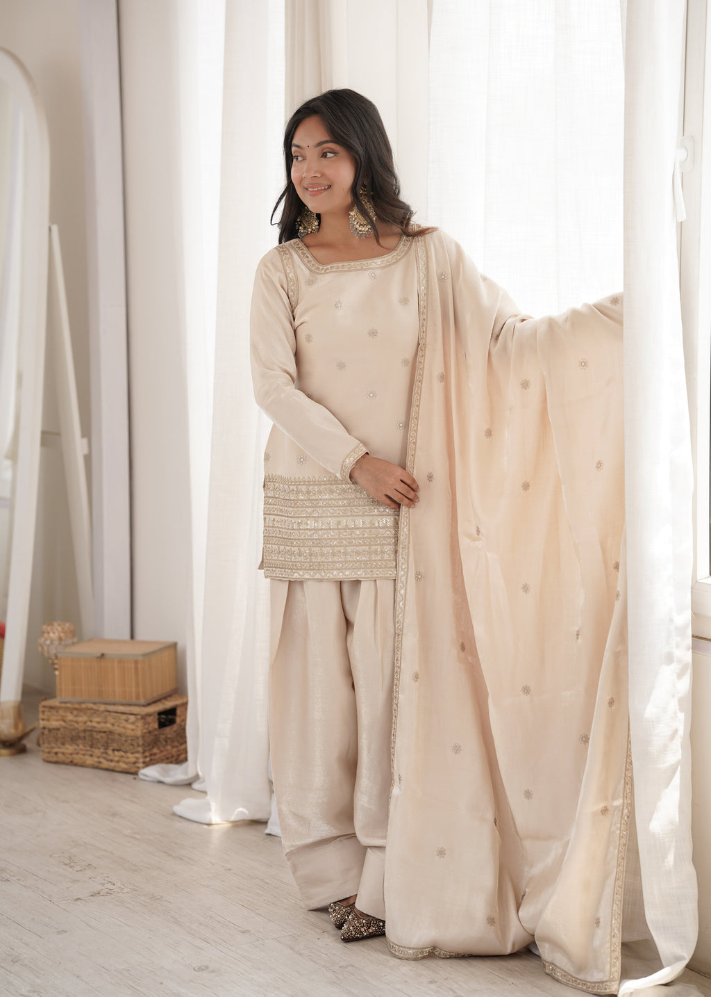 Ivory Majesty Farshi Shalwar Set