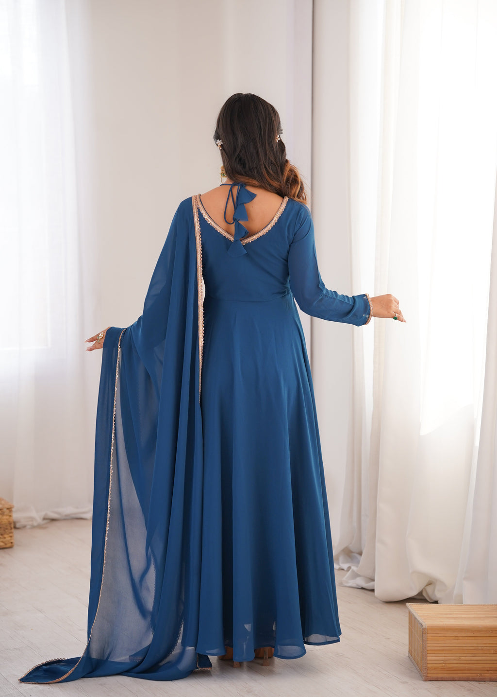 Graceful Festive Gown With Dupatta