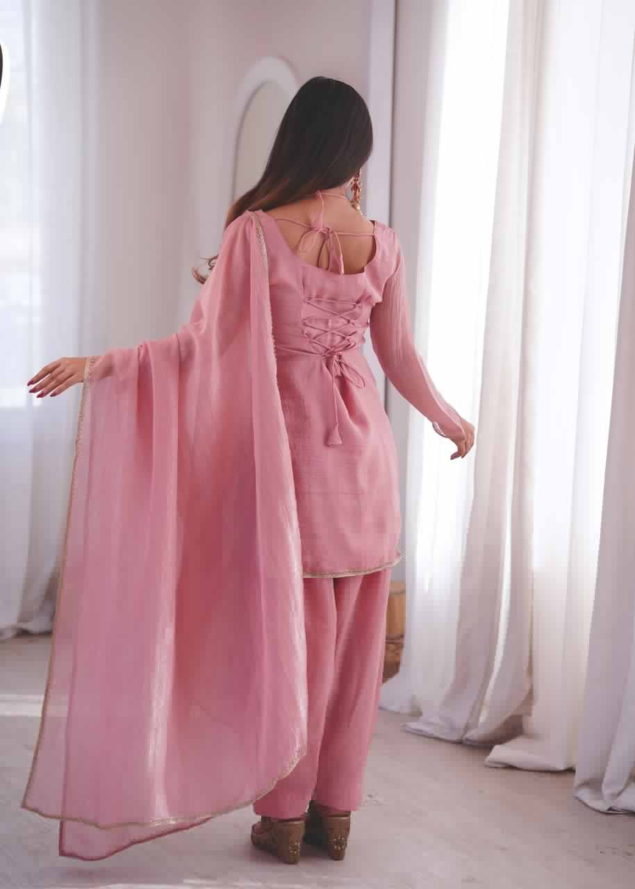 Soft Rose Farshi Suit Set