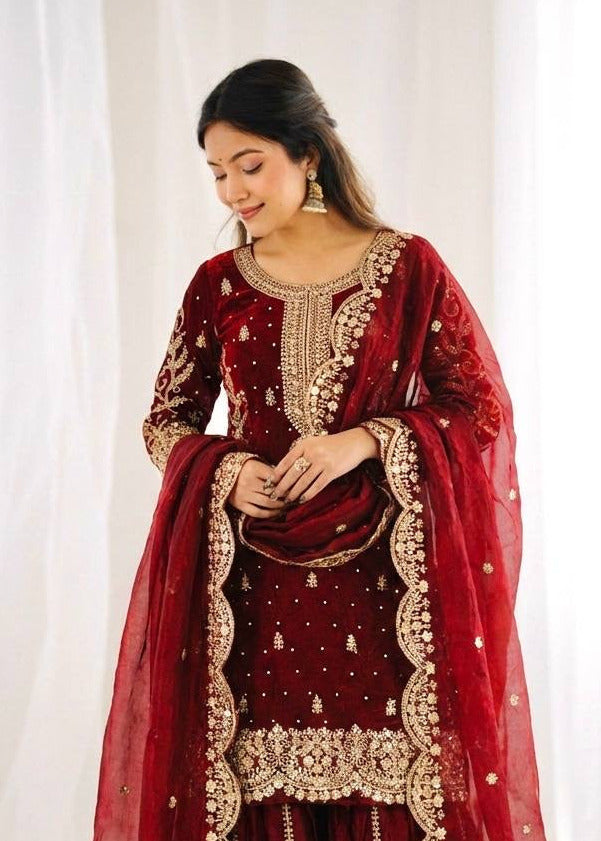 Graceful Sequins Work Ethnic Set