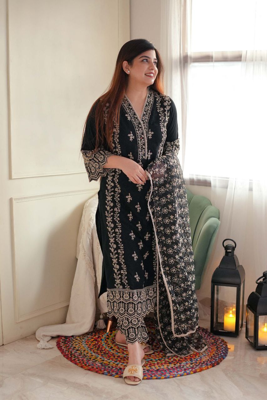 Zoya embellished heavy faux georgette kurti set