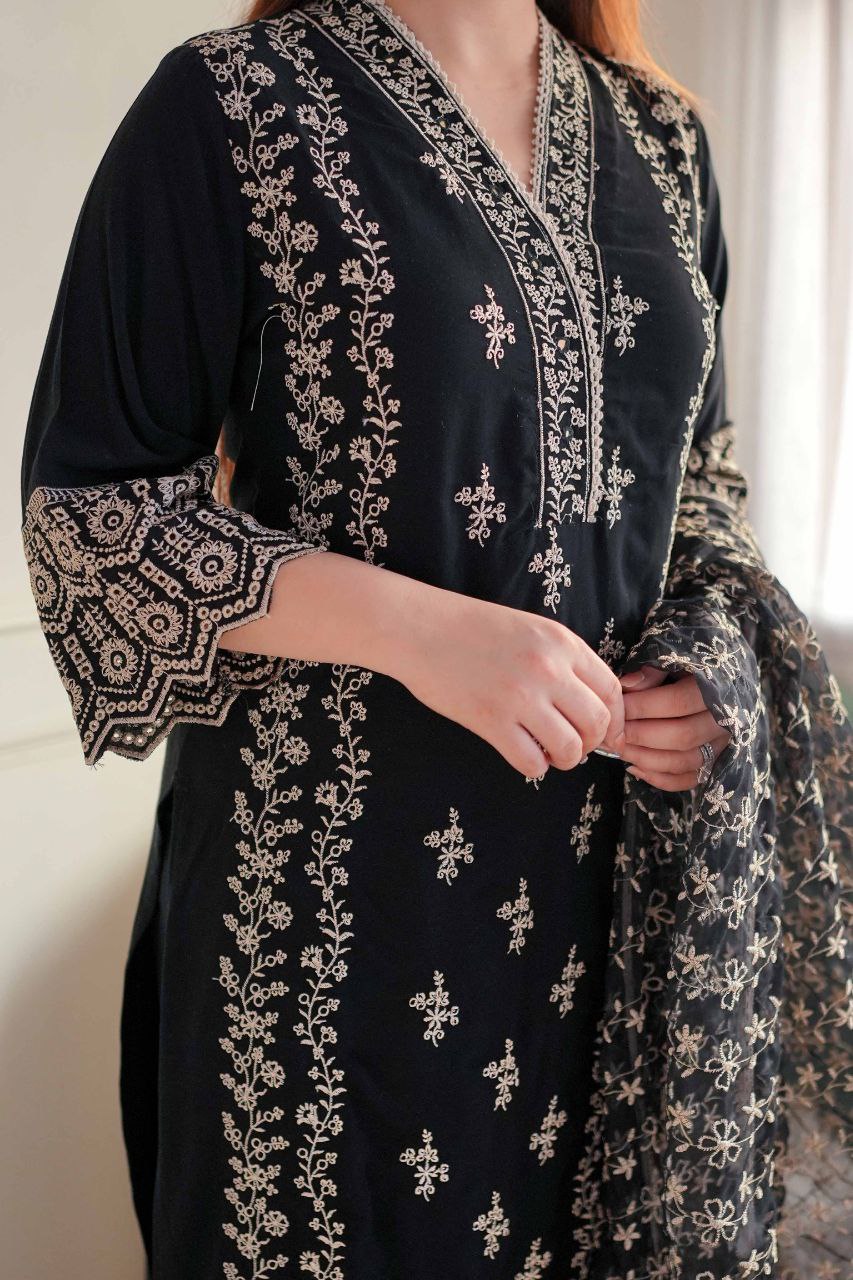 Zoya embellished heavy faux georgette kurti set
