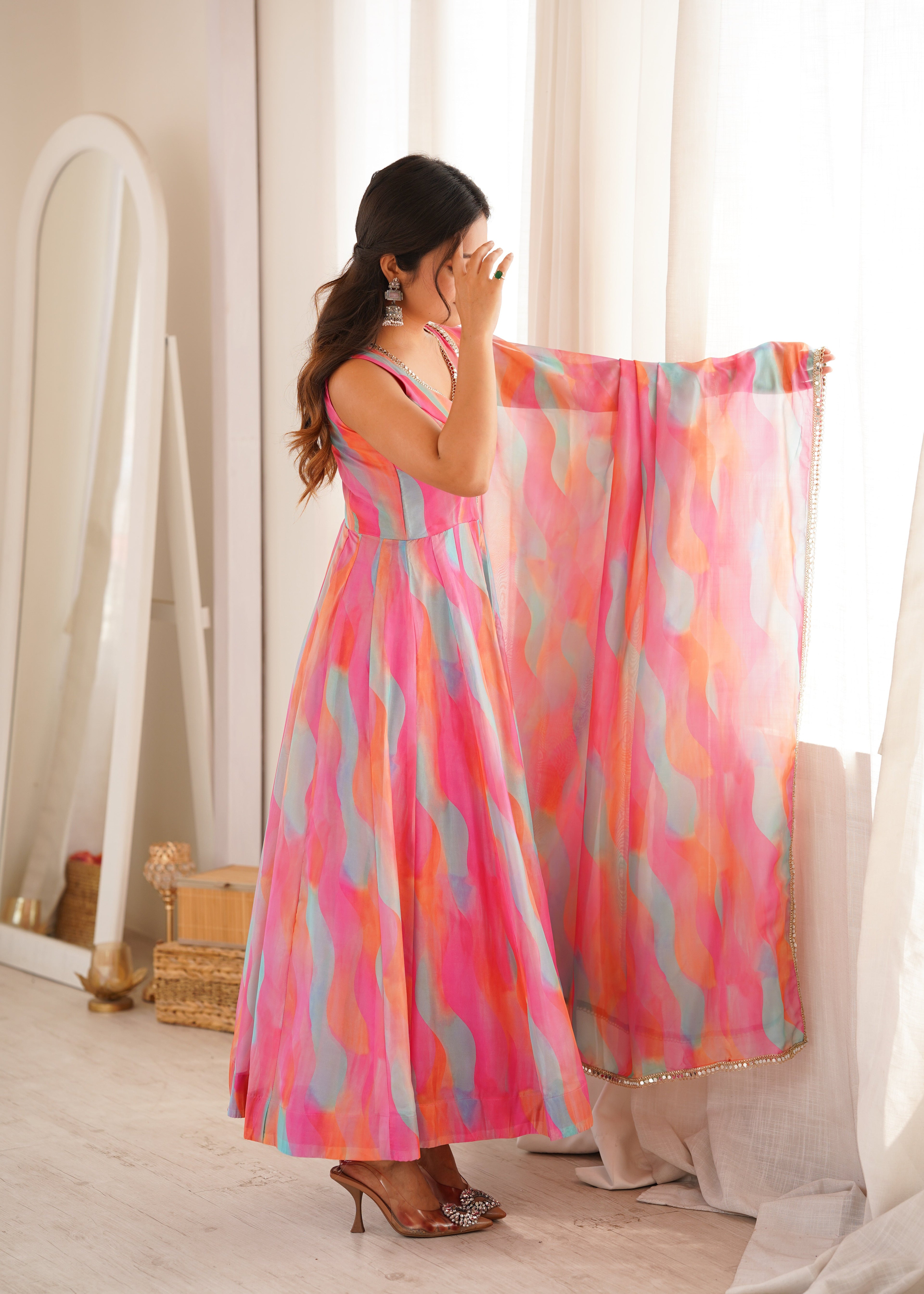 Rainbow Mist Festive Gown Set