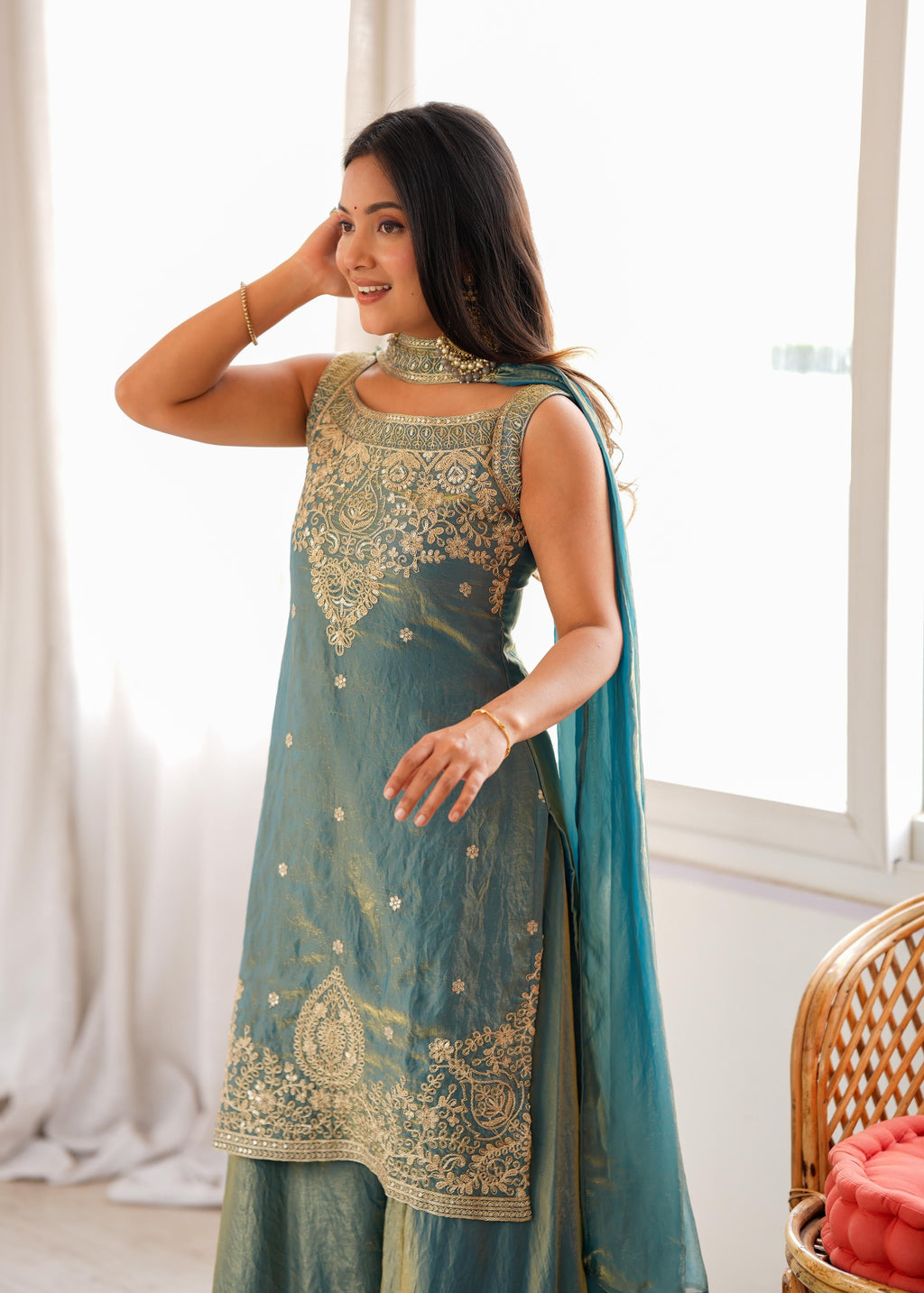 Zariya Designer Sharara Dupatta Set