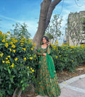 Floral elegance georgette silk anarkali ensemble set