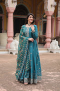 Gaurangi Rama chinon embroidered Anarkali gown set