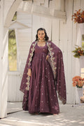 Onion pink embroidered Hritvi designer Anarkali gown