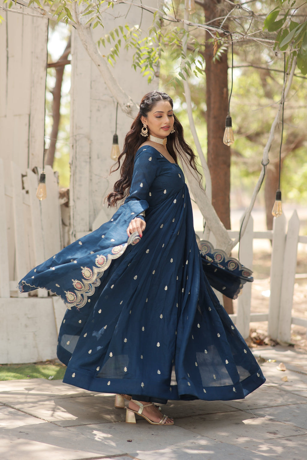 Rama embroidered Hritvi designer Anarkali gown