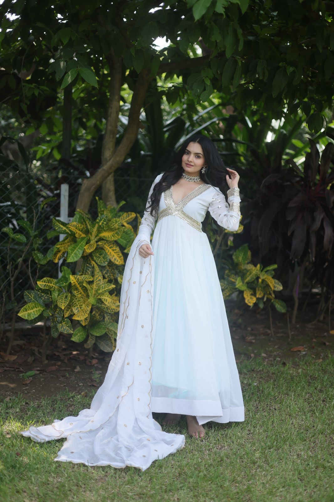 Manorama georgette alia cut anarkali gown set