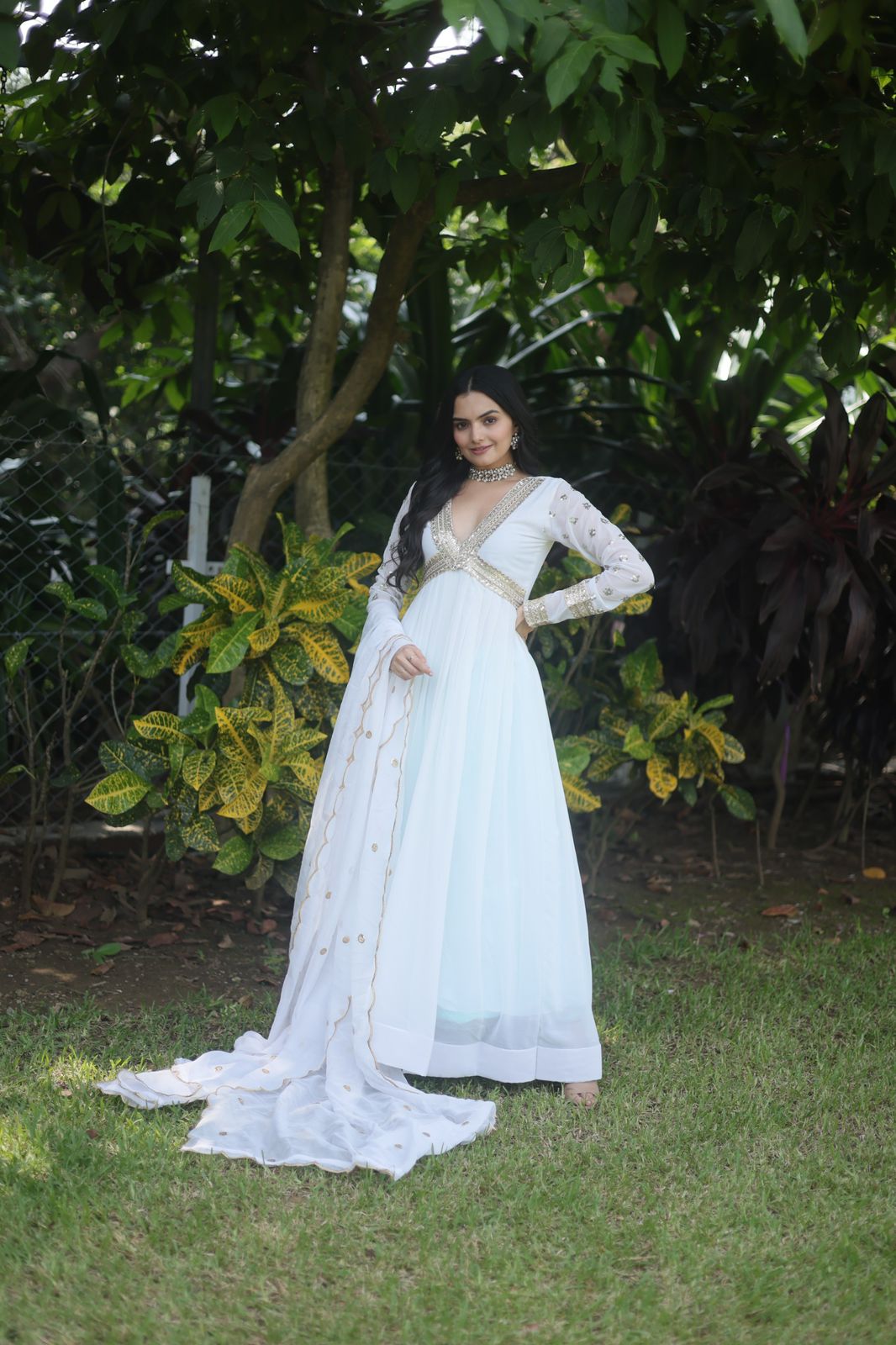 Manorama georgette alia cut anarkali gown set
