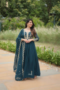 Rama embroidered Jiyanshi designer Anarkali gown
